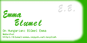emma blumel business card
